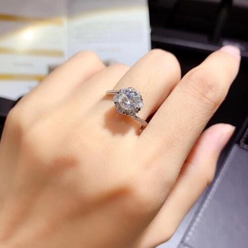 2020 new crackling moissanite ring for women jewelry engagement ring for wedding 925 silver ring birthday gift