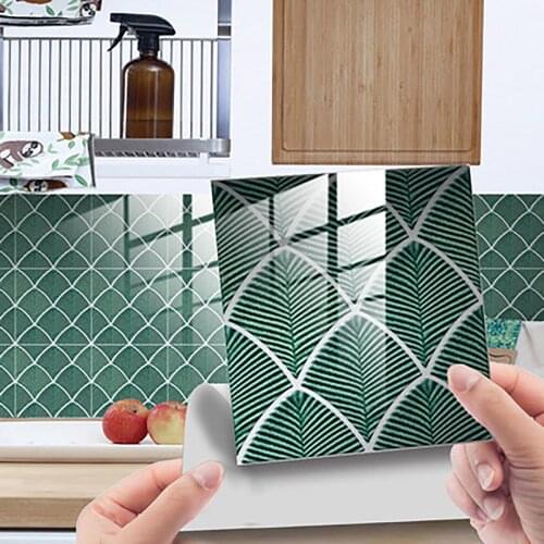 10 Pcs/set Diy 3d Plant Wall Stickers Imitation Brick Bedroom Decor Waterproof Self Adhesive Wallpaper For Living Room Kitchen 5