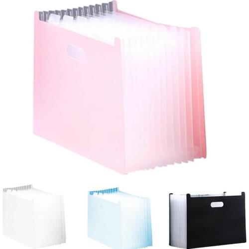 13 Pockets Portable File Folder Extension Wallet Bill Receipt Document Paper Organizer Storage Bag Office School Stationery HOT