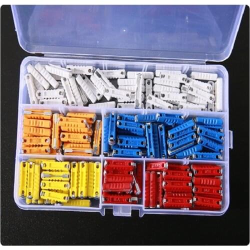 200Pcs/Kit 5A 8A 10A 16A 25A Classic Car Auto Fuses Kit Ceramic Continental Car Fuse Torpedo Bullet Automotive European Fuse