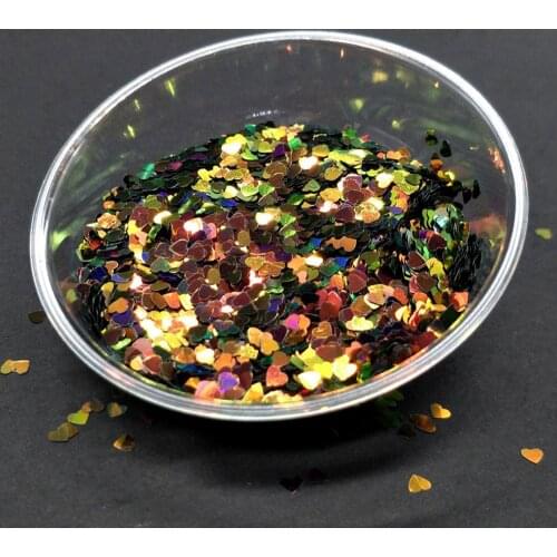 50g Chameleon Nail Sequins Glitter Holographic Love Heart Flakes Dazzling Nails Nail Art Glitter Decorations Colorful Paillette