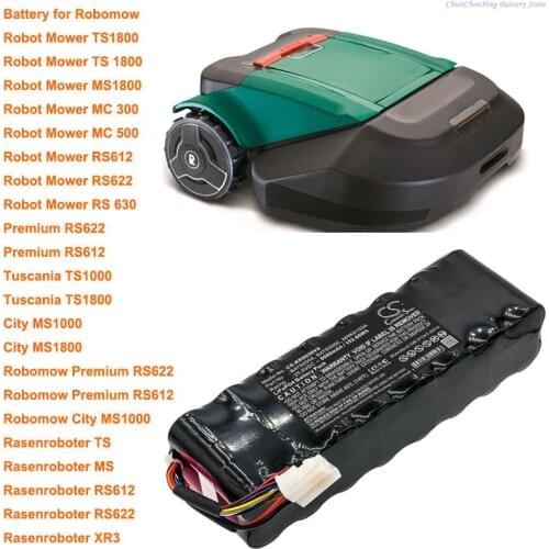 Cameron Sino 6000mAh Battery for Robomow City MS1000, City MS1800,Premium RS612,RS622,RS630,RS635,MC 300,MC 500,TS1800,TS1000