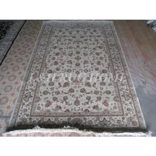 Free shipping 6.1'X9.2' 160 Line Hand-knotted Wool and silk Oriental Persian carpet handmade Persian carpet