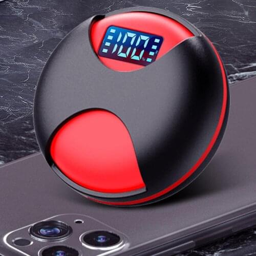 Wireless Headphones Touch Control Bluetooth Earphones Rotation LED Display Sports Earbuds Headsets