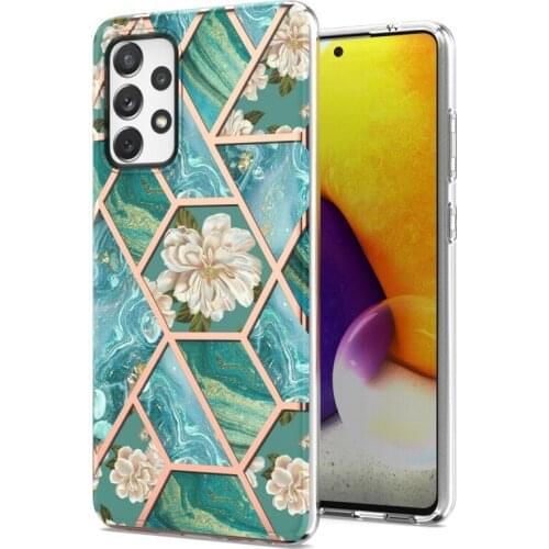Marble Silicone Flower Case For Samsung Galaxy A02S A22 A82 A32 A52 A72 A12 A21S A51 A71 Shockproof Cover Soft Phone Cases Coque
