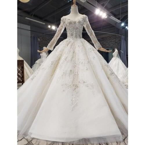Dubai Heavy Beading Wedding Dress 2021 New Design Ball Gown Wedding Dresses Puffy Princess Bridal Gown Vestido De Novia