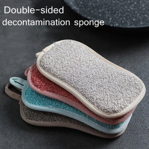 Double Sided Sponge Kitchen Cleaning Towel Kitchenware Brushes Anti Grease Wiping Rags Absorbent Washing Dish Cloth Accessories