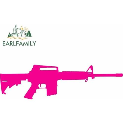 EARLFAMILY 13cm x 3.9cm fo rPink sniper rifle Anime Car Stickers Trunk Surfboard Bumper RV VAN Decal Motorcycle Car Accessories