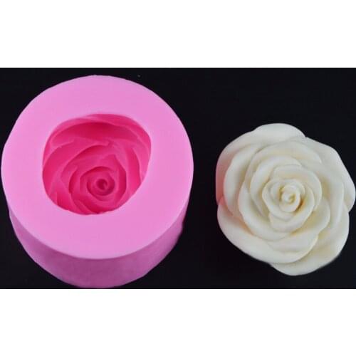 Elegant Rose Flower Handmade Soap Mold Silicone Jelly Tools Cake Decoration