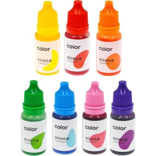7 Colors 10ml Epoxy Resin Pigment Liquid Colorant Dye Ink Diffusion DIY Handmade Soap Scented Candle Coloring 85DA