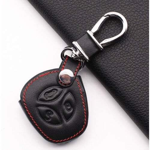 3 Buttons Leather Carrying Car Key Shield Case for lada granta largus kalina priora Remote Key Case Cover Fob