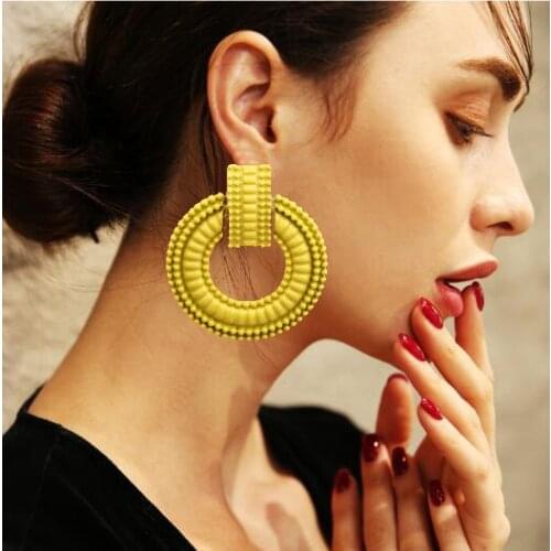 Fashion Statement Earrings 2019 Big Earrings for Women Earings Fashion Jewelry Trend Hanging Dangle Earring Drop Earing Dropship