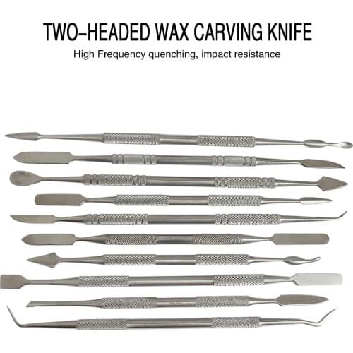 10PCS Dental Lab Stainless Steel Wax Carving Tool Set Dentist Sculpture Knife Dentistry Instrument