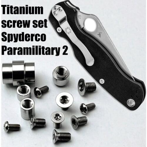 TC4 Titanium Knife Screw Set for Spyderco C81 Spider Knife Handle Screw C81 Knife Handle Patch Screw Titanium Alloy Nail