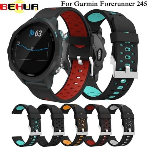 Strap Official Silicone Watch Band Sports Straps For Garmin Forerunner 245/245M/645/Vivoactive 3 music/Vivomove HR Bracelet Belt