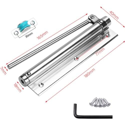 Spring Silver Tone Intensity Suitable For Fire Door 40 kg Adjustable Door Automatic Closer Aluminum Alloy Automatic Door