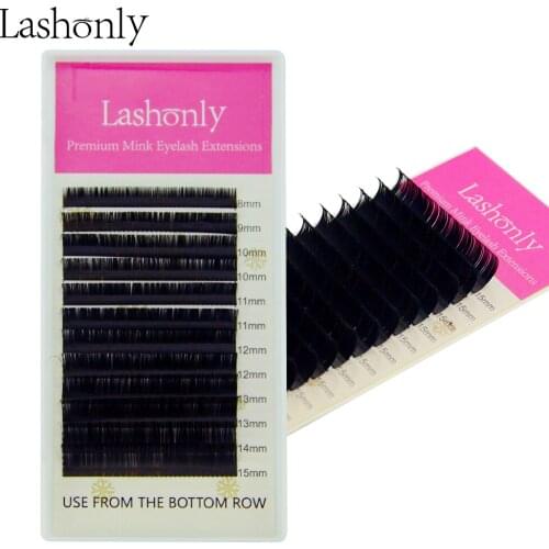 Lashonly 4 Trays Individual Eyelash Extension For Professionals False Lashes Extension Wholesale Natural Mink Lashes Supplies