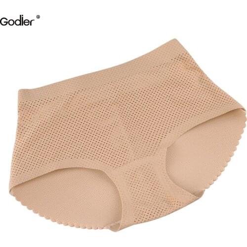 S-XL Lady Mid-Rise Sexy Padding Panties Bum Padded Butt Lifter Enhancer Hip Push Up Panties Underwear Seamless Panties Buttocks