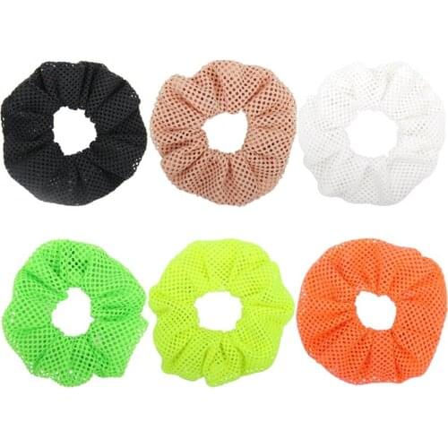 Bobble Scrunchies Grid Elastic 6PCS Simple Ponytail Holders Hair Bands Girls Headwear Ponytail Holder Hair Accessories