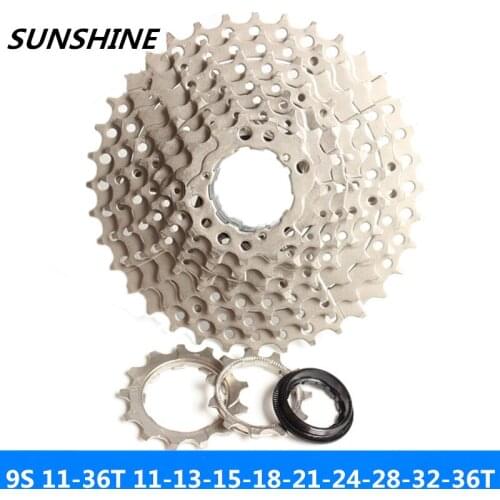 Sol 9-Velocidad de 11-36T montaña/bicicleta de carretera tarjeta plegable pequeña rueda volante compatible con SunRace! SHIMANO