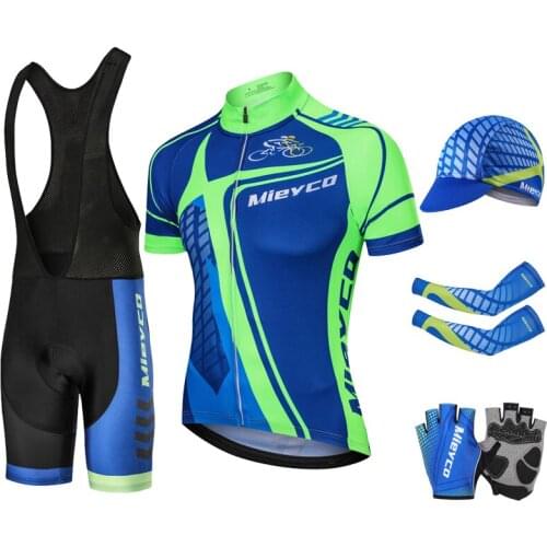 2021 Bicycle Team Short Sleeve Tracksuit Male Mens Cycling Jersey Set Summer Outdoor MTB Clothing Suit Uniforme Ciclismo Hombre