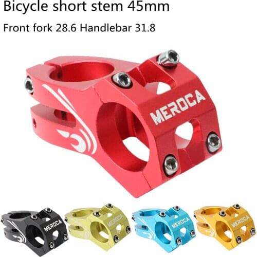 Super light 31.8*45MM Aluminum Alloy Bicycle Stem Mountain Road Bike Hollow Stem Riser Short Handle road bike stem