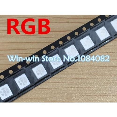 100 pcs 5050 RGB SMD LED RED BLUE GREEN SMT LED PLCC-6 3-CHIPS Light Emitting Diodes Lamp Bead For Car, Boat, Bike DIY