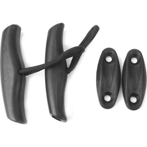 Outdoor MagiDeal Universal Nylon Kayak Toggle Handle Boat Carrier with Cord Rope 2Pcs Water Sports Canoe Boat Accessory Black