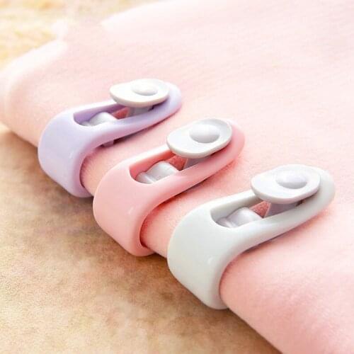 6 Pcs Non-slip Quilt Blanket Clip Duvet Quilt Clips Plastic Blankets Fastener Clip Cover Duvet Sheet Fixer Sleep Anti-run Device