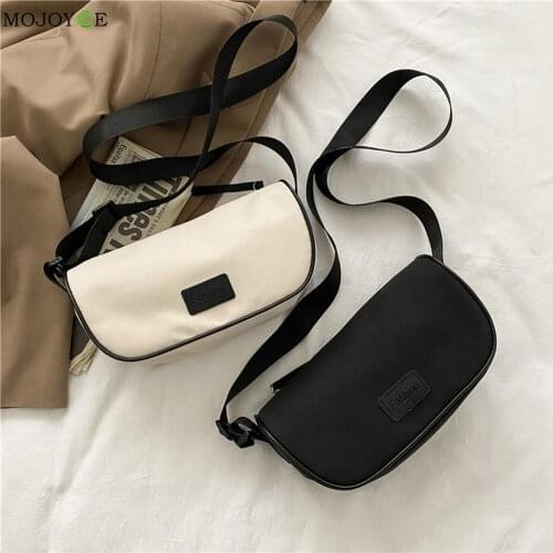 Preppy Style Women Patchwork Oxford Cloth Shoulder Crossbody Messenger Bag Casual Ladies Small Handbag Purse