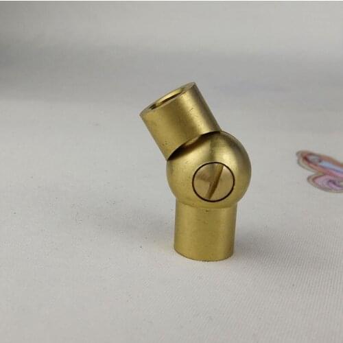 1 pcs Pure brass lamp universal head copper steering head wall lamp accessory universal joint M10 internal thread two sides