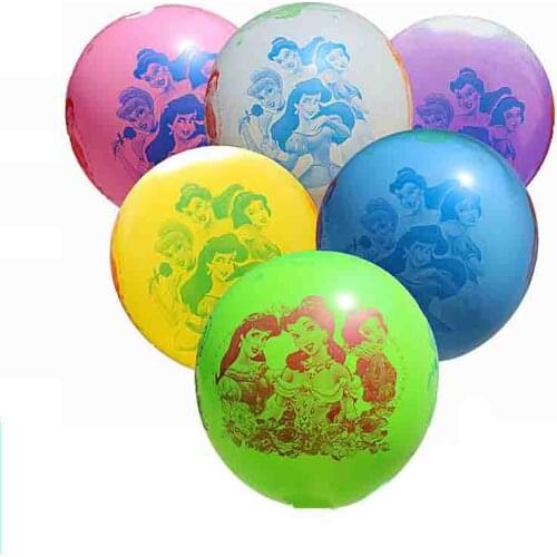 10/20Pcs Disney Princess 12inch Latex Balloons Happy Birthday Party Decoration Kid Baby Shower Boy Girl Supplies