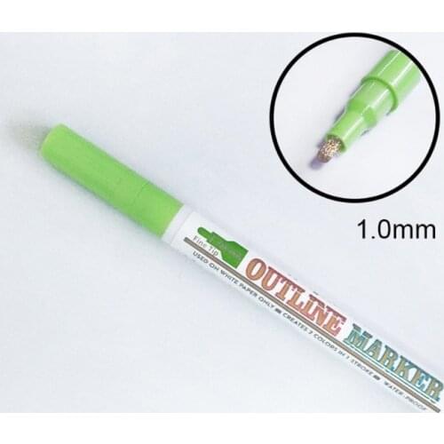 18 Colors Epoxy Resin Magic Shimmer Paint Drawing Pen Double Line Outline Marker Highlights Metallic Permanent Markers X4YA