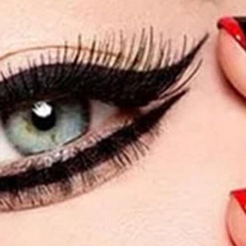 4 Pair Eyeshadow Tattoo Stickers Eye liner Eyelashes 3in1 Reusable Plastic Eyelid Makeup Eye Shadow Stickers