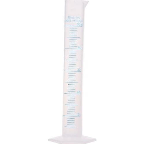 50mL Measuring Cylinder Laboratory Test Graduated Liquid Trial Tube Jar Tool New