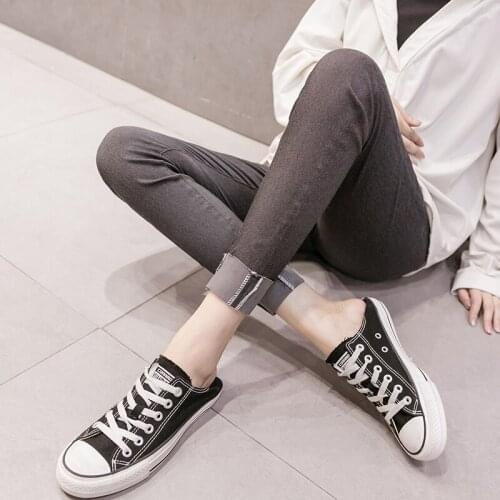 9251# Maternity pants Spring Autumn Slimming Maternity Jeans Belly Support Pants Elastic Waist Maternity Trousers