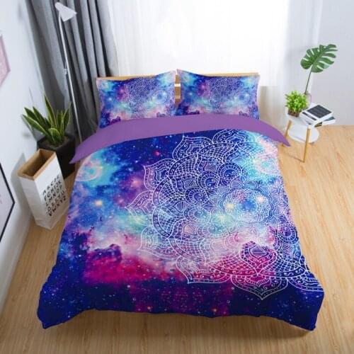 Boniu Mandala Printed Duvet Cover Sets Bedding Set Single Size 3D Feathers Pattern Queen King Home Textiles Bohemia Bedclothes