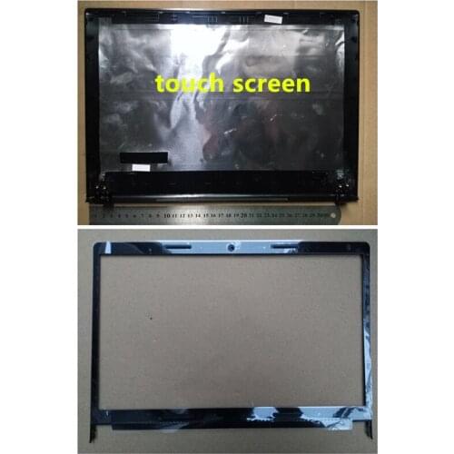 New laptop Top case lcd back cover & lcd front bezel cover for Lenovo S410 S410P Part Number 41.4L101.001 touch screen
