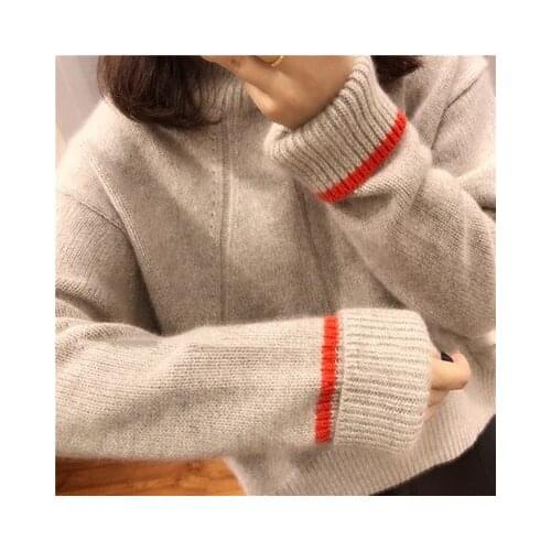 Double thickening loose turtleneck cashmere sweater female sweater cashmere pullover sweater S05