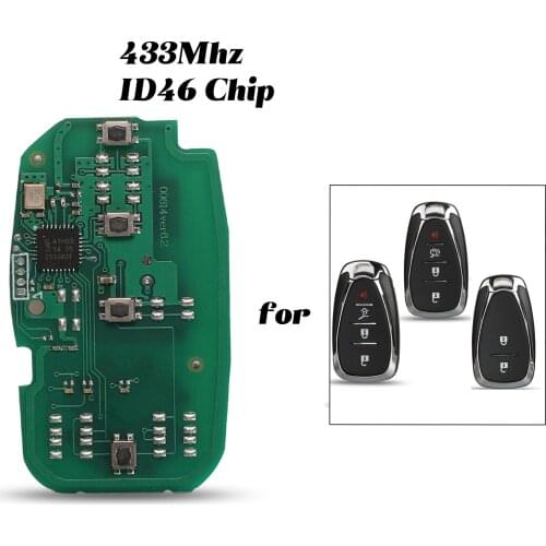 Jingyuqin Not Suitable 433Mhz Remote Start Smart Car Key Circuit Board ID46 Chip Fob For Chevrolet Cruze Camaro Malibu Spark