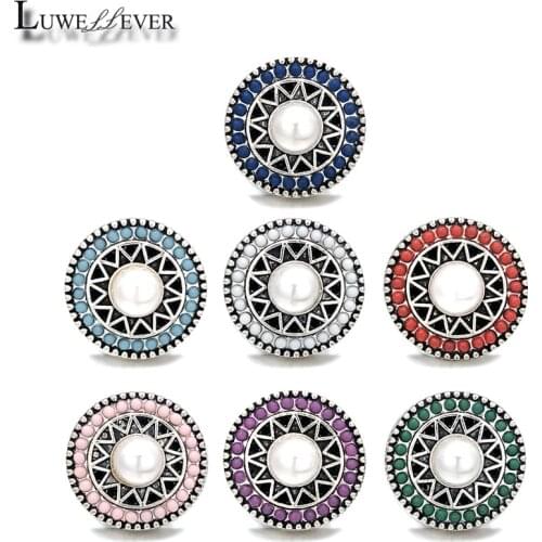 New Component 057 Crystal 18mm Metal Snap Button For Bracelet Necklace Interchangeable Jewelry Women Accessorie Findings