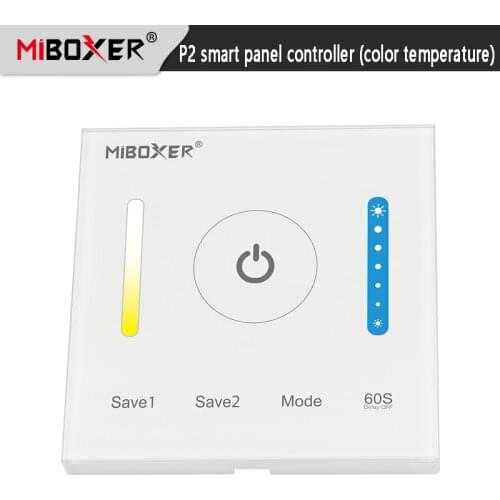 Mi.Light P2 Wal Mounted Touch Panel Smart Panel LED Color Temperature CCT Controller DC12 DC24V 5A/CH for Dual White Strip Light