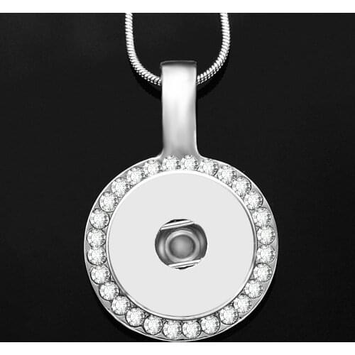 NEW DJ0046 Charm Simple Chain Snap necklace 50CM fit DIY 18MM snap buttons jewlery wholesale