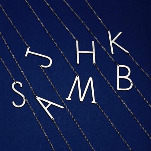 26 Alphabet Necklace Letter Color Pendant Necklace Initial Necklace Ladies Fashion Accessories Wholesale Collares Kpop