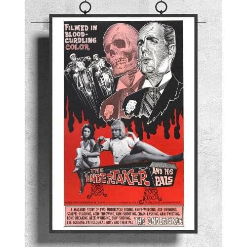 L222 The Undertaker and His Pals Movie (1966) Slasher Horror Silk Fabric Poster Art Decor Indoor Painting Gift
