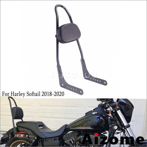 Motorcycle Back Rest Pad Sissy Bar Passenger Backrest For Harley Softail Low Rider Fat Boy Street Bob Breakout FLHC FXBB 18-2020