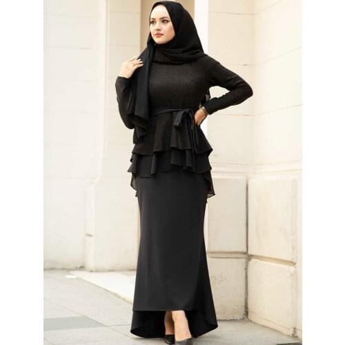 Silvery Dual Suit Blouse and Skirt abaya hijab abayas for women muslim dress women turbans for women long dress formal dress jilbab modest dress muslim sets abaya turkey dubai dress