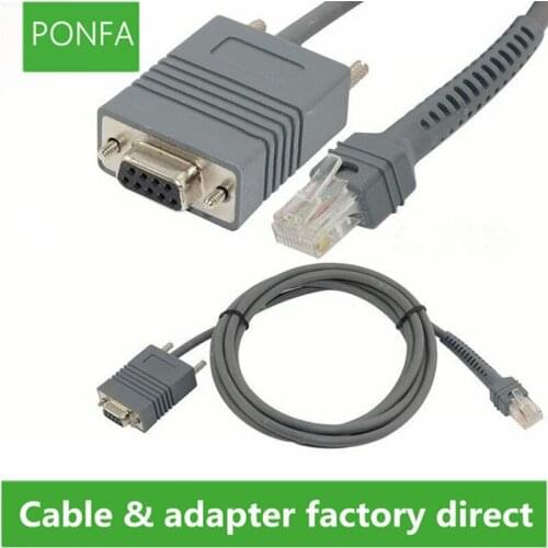 Symbol LS2208 RS232 RJ45 to DB9 Female Bar Code Scanner Serial Console Cable 6.5ft 2m