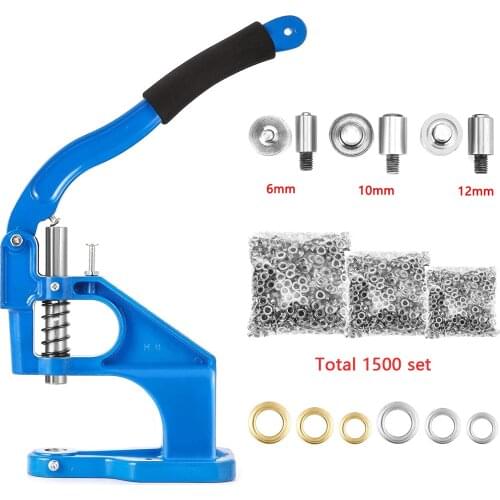 Grommet Eyelet Machine Punch Manual Installation Tool Hand Press Sew Pressing Clamp Machine DIY Manual Snap Eyelet Press Craft