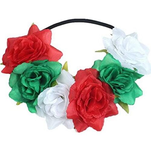 Sugarbay Chrismas Floral Headpiece For Adults Patricks Day Flower Crown Headband Women Female Elastic Hariband Party Wreath